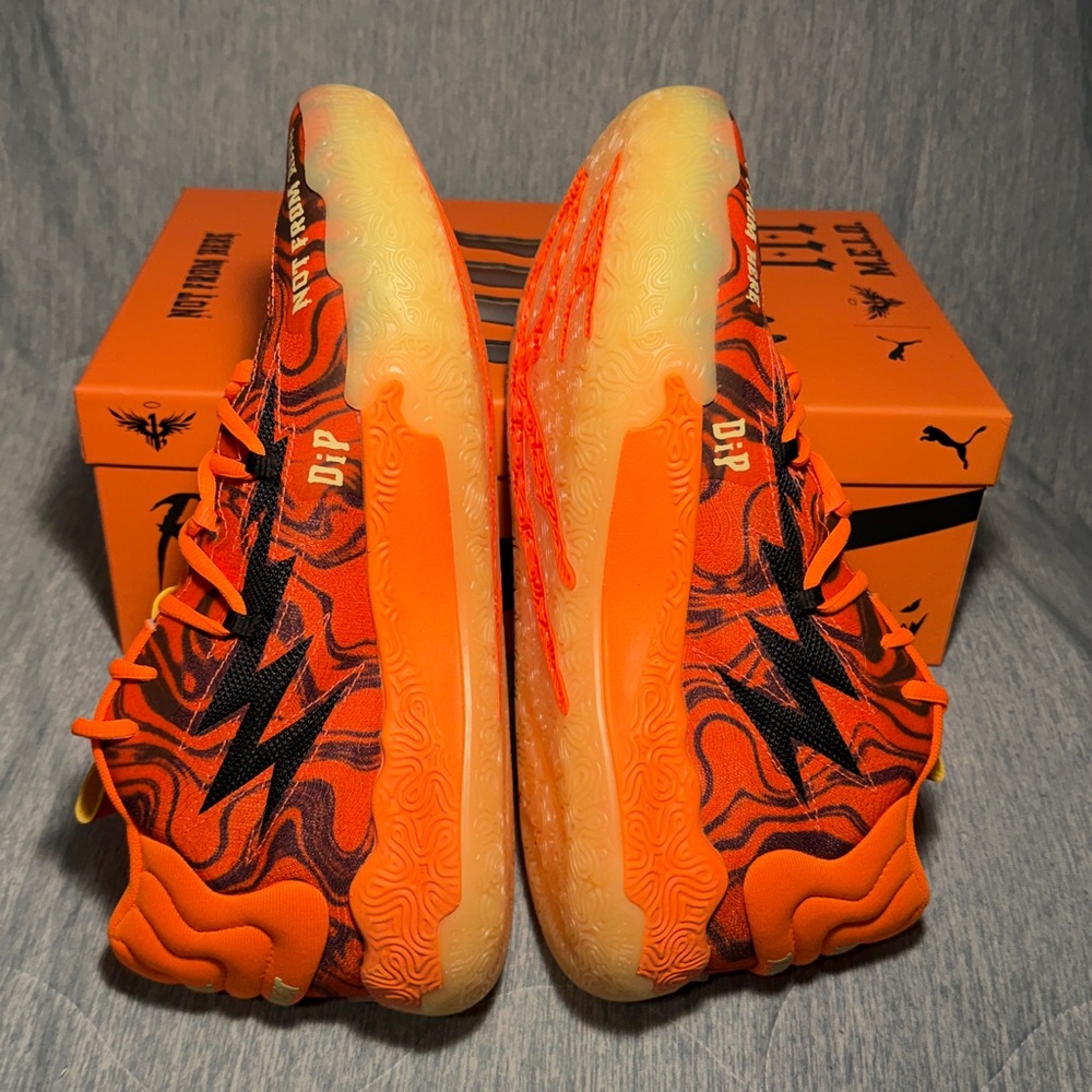 Puma MB.03 'Halloween' Men’s Basketball Shoes in the Fluro Orange Pes/PUMA 9.5 - Picture 15 of 17